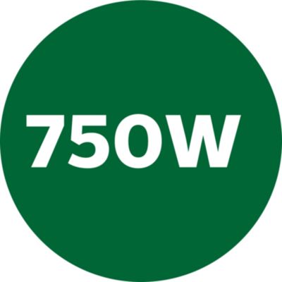 750 W motor for powerful processing