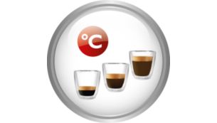Adjust coffee length, temperature and strength