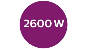 2&nbsp;600&nbsp;W pour une mont&eacute;e en temp&eacute;rature rapide et de hautes performances