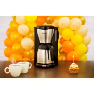 Cafetière filtre, verseuse isotherme, métal
