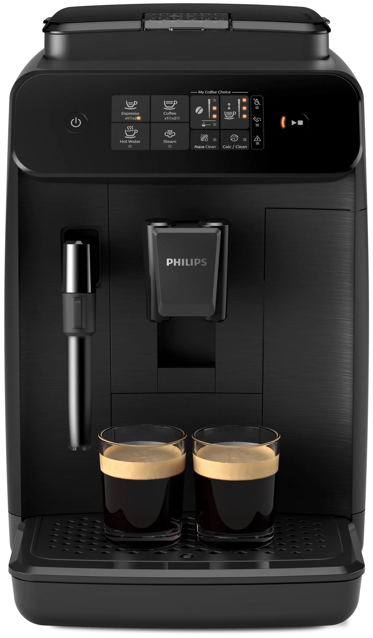 2 delicious coffees from fresh beans, with ease