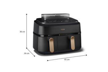 Airfryer ar diviem groziem