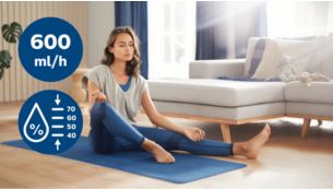 Automaattinen kosteutus jopa 600 ml/h nelj&auml;ll&auml; asetuksella