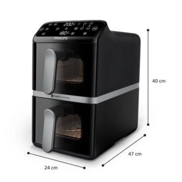 Верт. Airfryer серия 4000, дв. кошница Airfryer