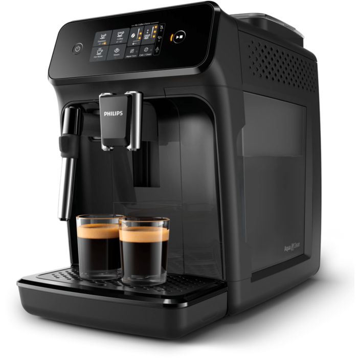 2 delicious coffees from fresh beans, with ease