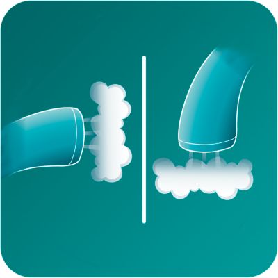 2-in-1: vertical and horizontal steaming function