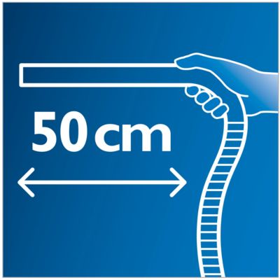 Aizsniedziet visus stūrus, pateicoties īpaši garajam ergonomiskajam rokturim