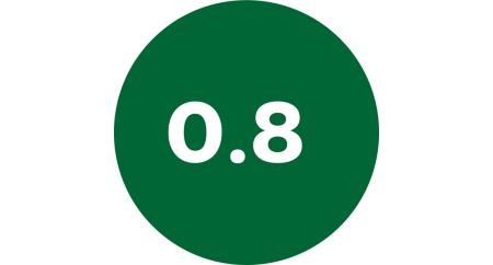Large 0.8 kg capacity, 20% compacter*