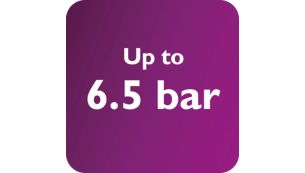 Jusqu'&agrave; 6,5&nbsp;bar de pression