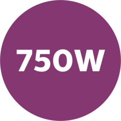 750 Watt for faster heating