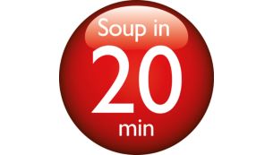 Create your favorite soup within 20 minutes