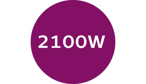 2100 W voor snelle opwarming