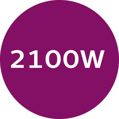2100 W para un calentamiento rápido