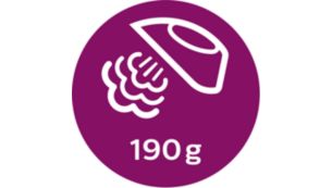 Dampfstoß von bis zu 190 g