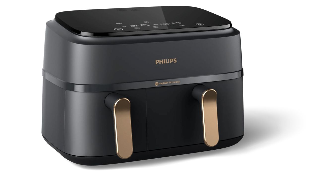 This Philips dual air fryer is designed to balance your meals how you like them