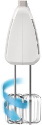 Batteur Sur Socle Philips HR 3705/00 - Moteur 300W, 5 Vitesses + Turbo, Fouet Et Crochet Inox - 13
