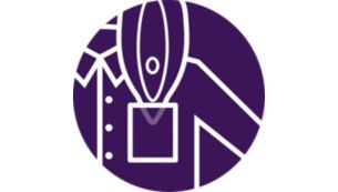 Ujung ramping tapak setrika memudahkan Anda menjangkau bagian tersulit