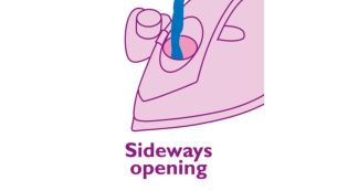 Sideways opening filling door