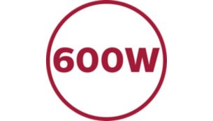 Motor de 600 W para um desempenho excelente
