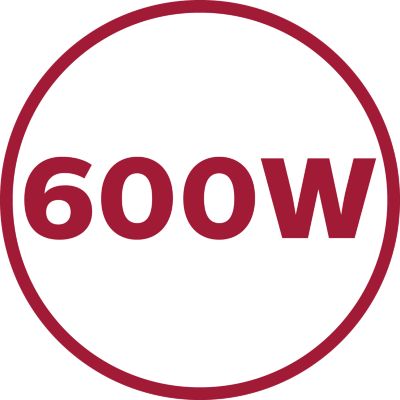 Motor de 600 W para um desempenho excelente