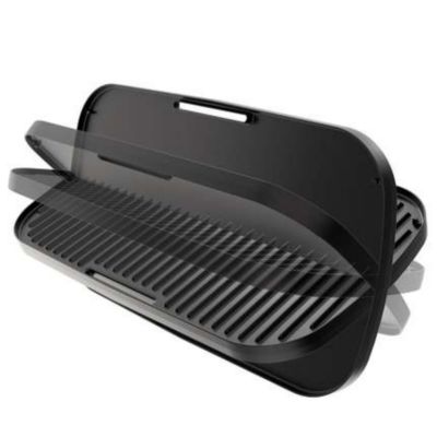 Chapa dupla: prepare na superfície lisa ou no grill