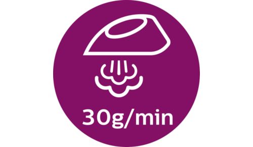 Stoomproductie tot 30 g/min. voor krachtige, stabiele strijkresultaten