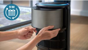 Long lasting filter for up to 9-months