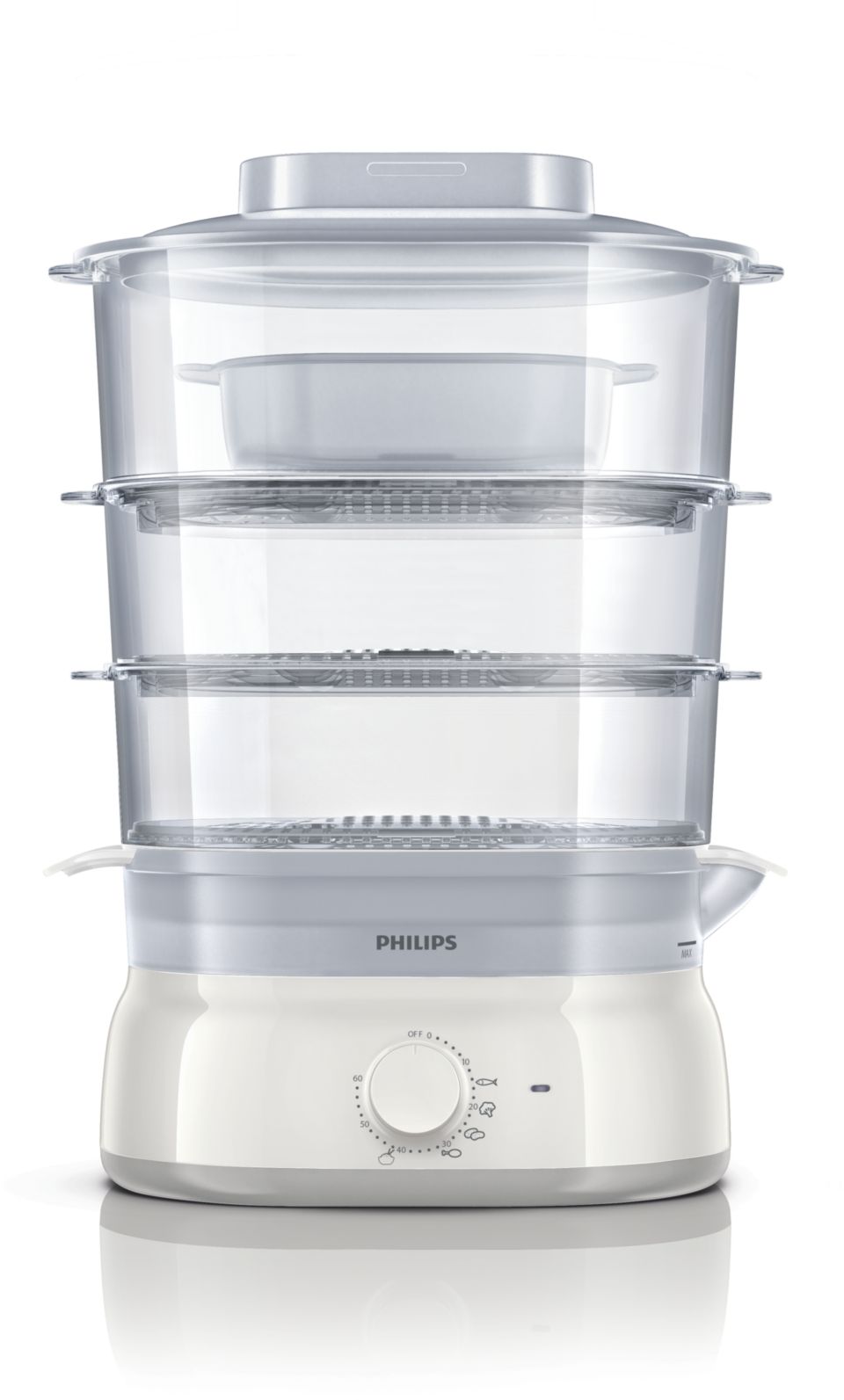 Alimentos al vapor con un sabor puro