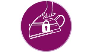 Uw strijkijzer stevig op het basisstation vergrendelen