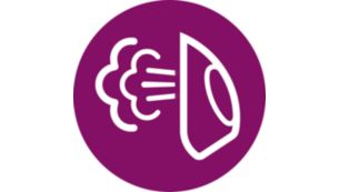 Kraftig damp fjerner effektivt folder