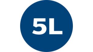 Capacit&eacute; de 5&nbsp;l de poussi&egrave;re pour une utilisation prolong&eacute;e