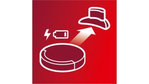 Kehrt zum Aufladen automatisch zur Basisstation zurück