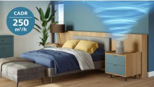 Removes pollutants in under 12 minutes