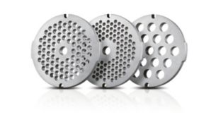 3 Hygienic stainless steel grinding discs (3mm, 5mm and 8mm)