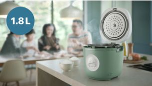Dung t&iacute;ch lớn 1,8 l&iacute;t nấu tới 10 ch&eacute;n gạo