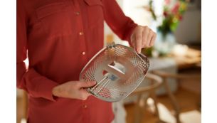 Snack-Deckel mit zusammenklappbaren Füßen für einfaches Aufbewahren