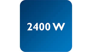 2400 W giver hurtig opvarmning