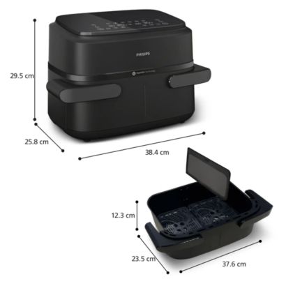 Il nostro airfryer con doppio cestello più compatto