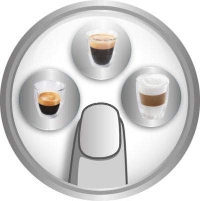 One touch espresso, long coffee and cappuccino