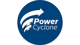 Technologija „PowerCyclone 4“ atskiria dulkes ir orą vienu kartu
