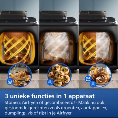 Onze eerste Airfryer met twee manden én stoomfunctie