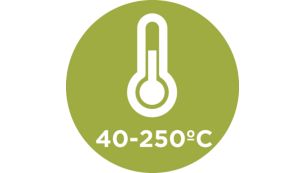 40 – 250°C temperature range