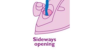 Sideways-opening filling door