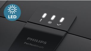 LED-lampjes geven de juiste temperatuur aan