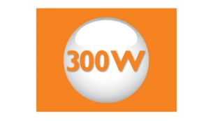 Powerful 300 W motor