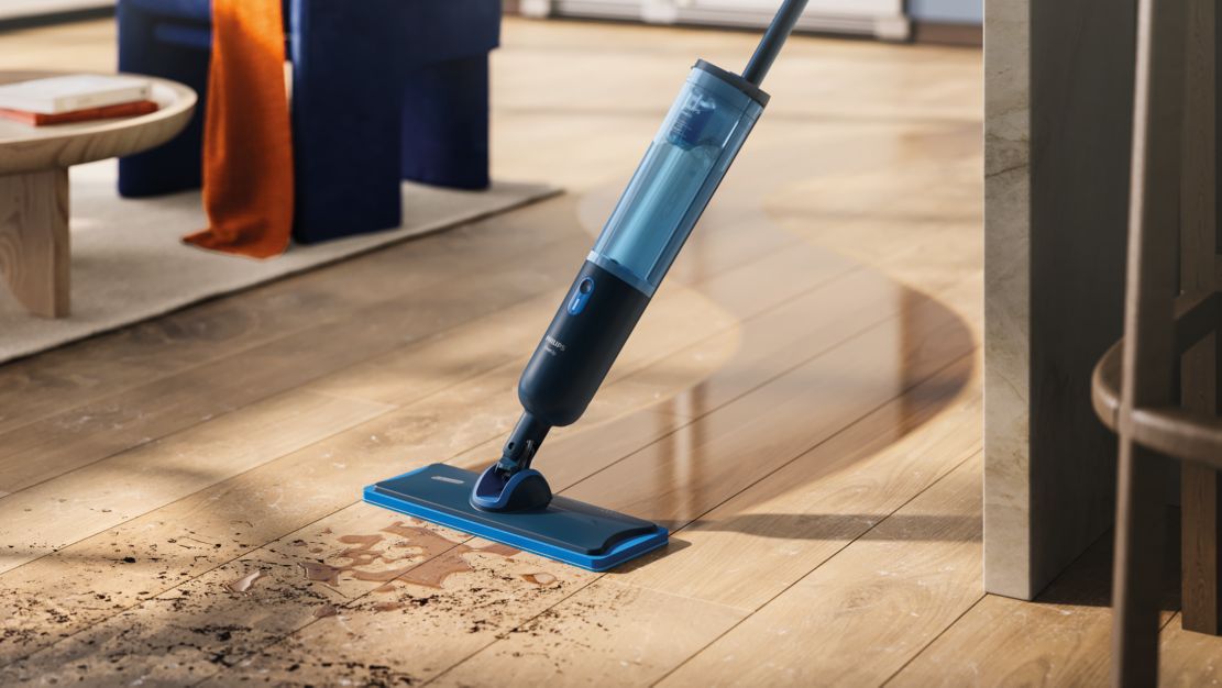 50% faster drying and spotless clean thanks to OneUp Pads**
