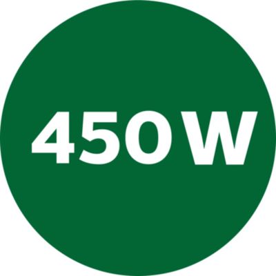 Motor puternic cu putere nominală 450 W şi putere maximă 1600 W